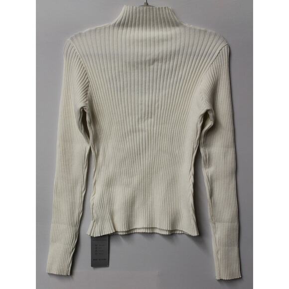 *NEW* NOAHELLA CUTOUT LONGSLEEVE MOCK NECK KNIT RIBBED SWEATER - Picture 2 of 4
